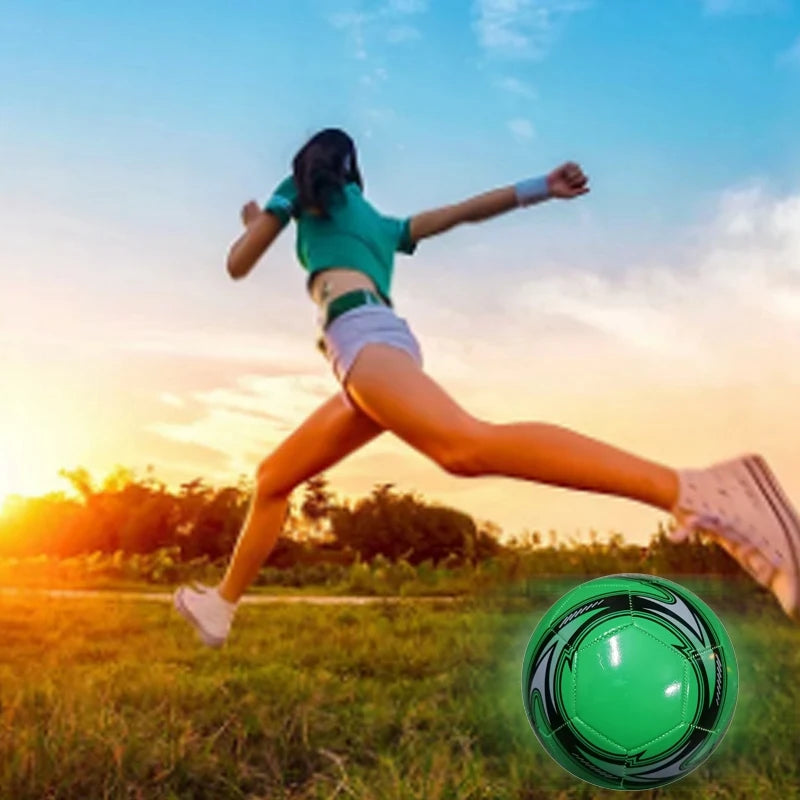 Professional PVC Soccer Ball Size 5 Official Soccer Training Football Ball Competition Outdoor Football Green